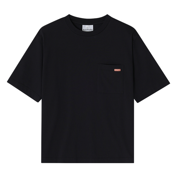 아크네스튜디오 반팔 티셔츠 포켓 라벨 CL0219 BLACK